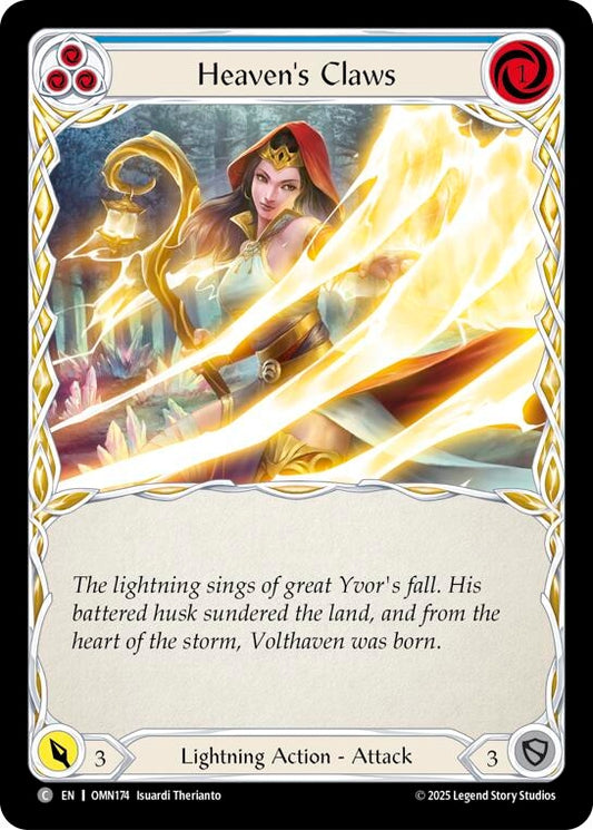 Image for Heaven's Claws (Yellow) (OMN174) (Omens of the Third Age) (OMN) - Flesh and Blood TCG
