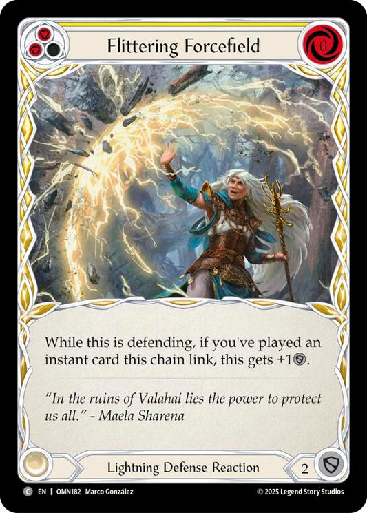 Image for Flittering Forcefield (Yellow) (OMN182) (Omens of the Third Age) (OMN) - Flesh and Blood TCG