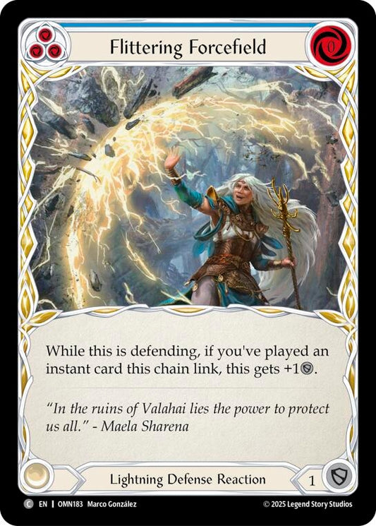 Image for Flittering Forcefield (Blue) (OMN183) (Omens of the Third Age) (OMN) - Flesh and Blood TCG