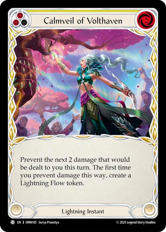 Image for Calmveil Of Volthaven (Yellow) (OMN185) (Omens of the Third Age) (OMN) - Flesh and Blood TCG