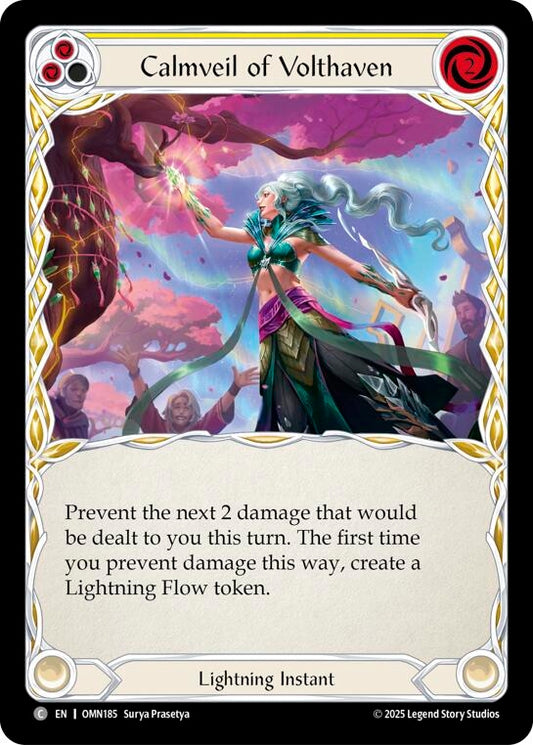Image for Calmveil Of Volthaven (Yellow) (OMN185) (Omens of the Third Age) (OMN) - Flesh and Blood TCG