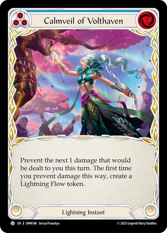 Image for Calmveil Of Volthaven (Blue) (OMN186) (Omens of the Third Age) (OMN) - Flesh and Blood TCG
