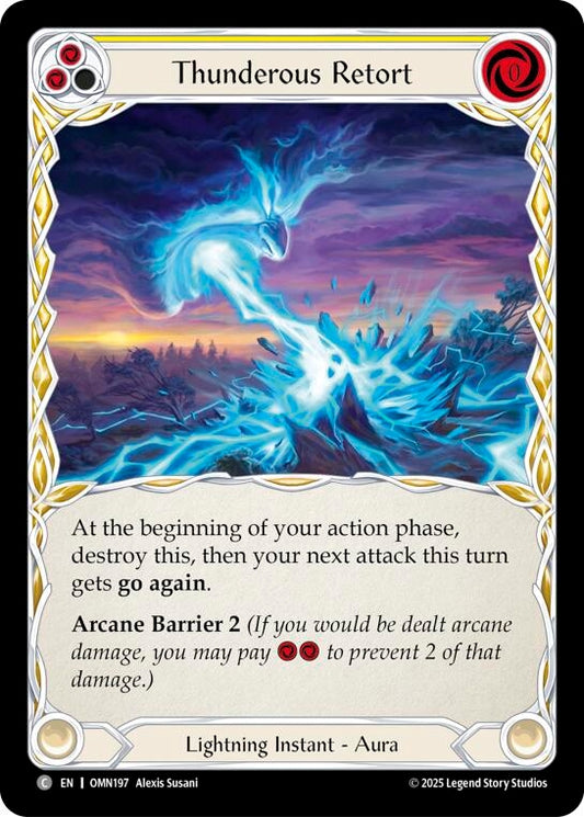 Image for Thunderous Retort (Yellow) (OMN197) (Omens of the Third Age) (OMN) - Flesh and Blood TCG