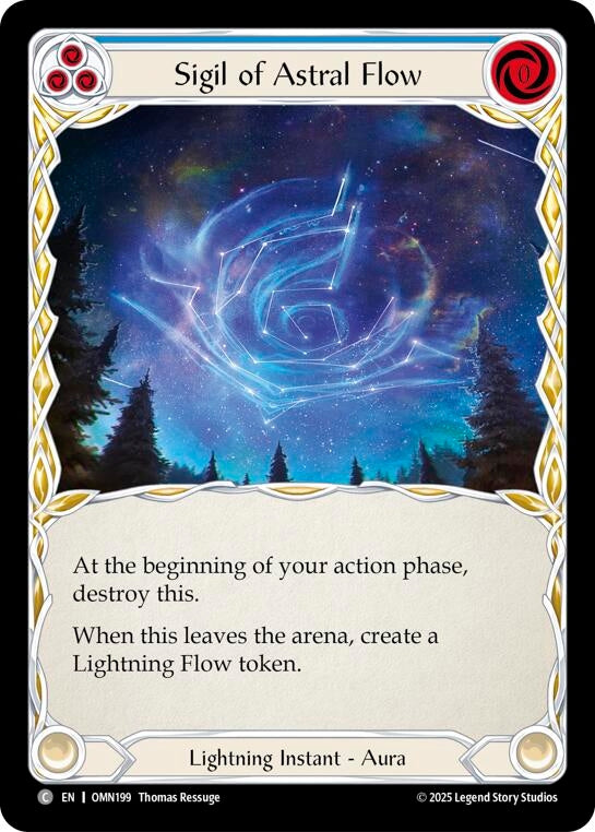Image for Sigil Of Astral Flow (Blue) (OMN199) (Omens of the Third Age) (OMN) - Flesh and Blood TCG