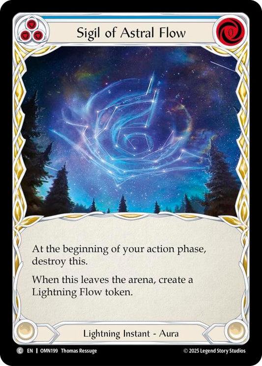 Image for Sigil Of Astral Flow (Blue) (OMN199) (Omens of the Third Age) (OMN) - Flesh and Blood TCG