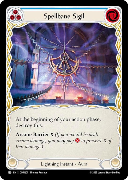 Image for Spellbane Sigil (Blue) (OMN201) (Omens of the Third Age) (OMN) - Flesh and Blood TCG