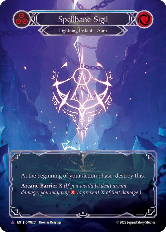 Image for Spellbane Sigil (Blue) (Marvel) (OMN201) (Omens of the Third Age) (OMN) - Flesh and Blood TCG