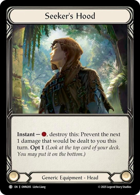 Image for Seeker's Hood (OMN205) (Omens of the Third Age) (OMN) - Flesh and Blood TCG