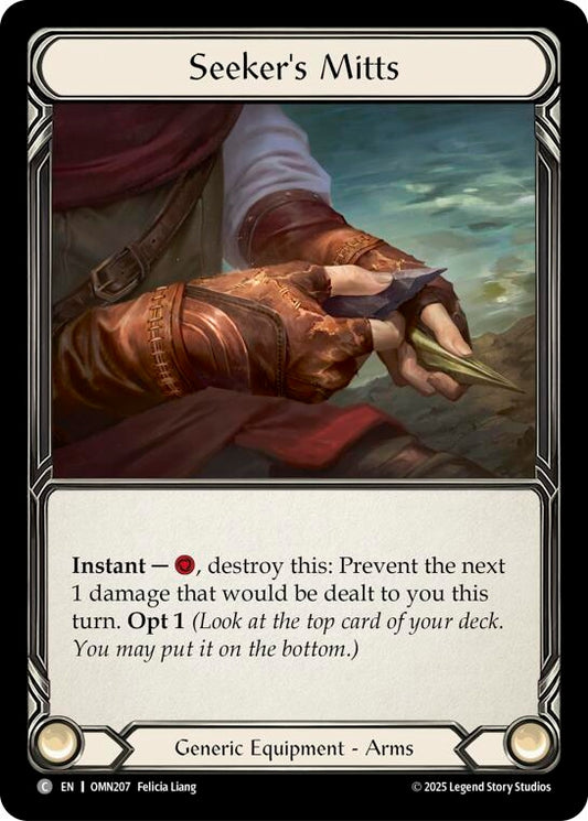 Image for Seeker's Mitts (OMN207) (Omens of the Third Age) (OMN) - Flesh and Blood TCG