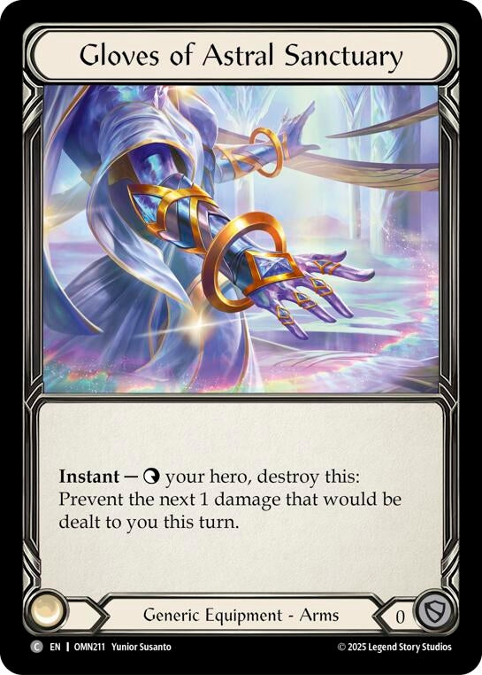 Image for Gloves Of Astral Sanctuary (OMN211) (Omens of the Third Age) (OMN) - Flesh and Blood TCG