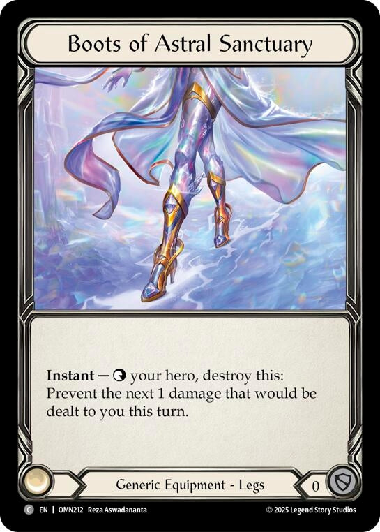 Image for Boots Of Astral Sanctuary (OMN212) (Omens of the Third Age) (OMN) - Flesh and Blood TCG