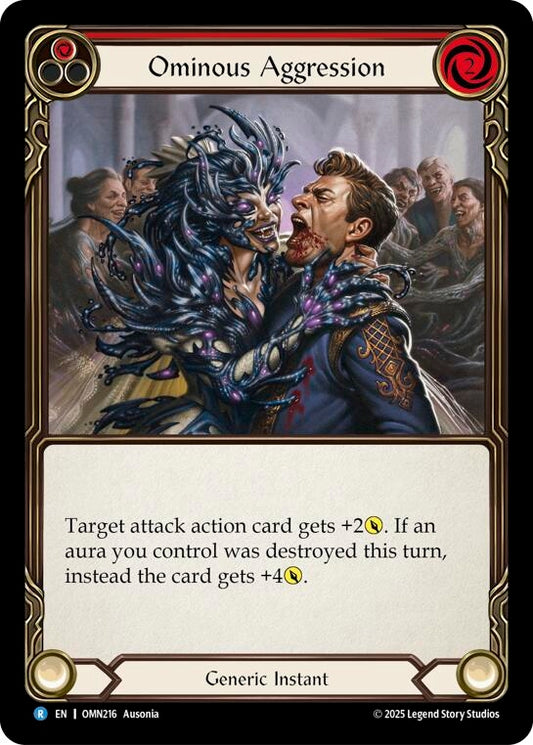 Image for Ominous Aggression (Red) (OMN216) (Omens of the Third Age) (OMN) - Flesh and Blood TCG