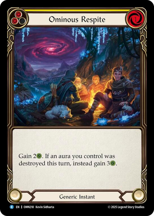 Image for Ominous Respite (Yellow) (OMN218) (Omens of the Third Age) (OMN) - Flesh and Blood TCG