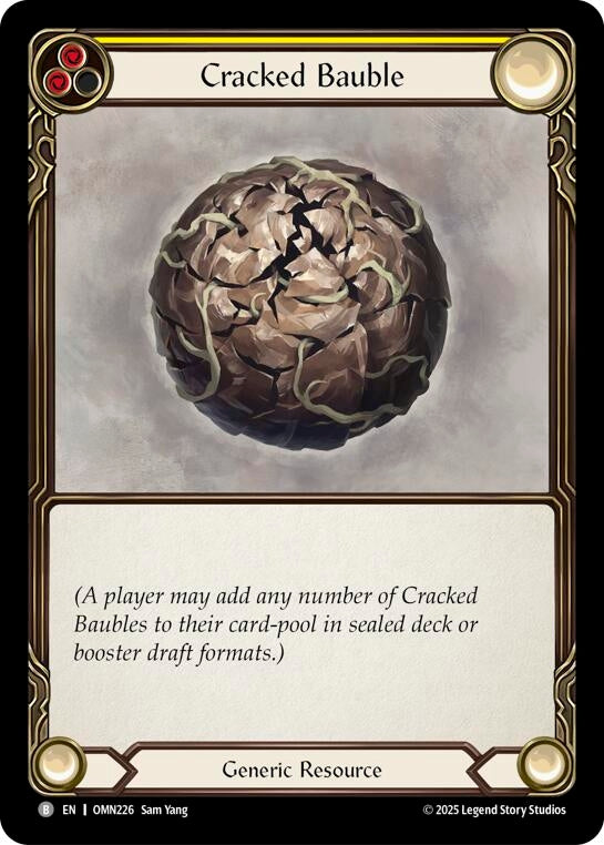 Image for Cracked Bauble (Yellow) (OMN226) (Omens of the Third Age) (OMN) - Flesh and Blood TCG