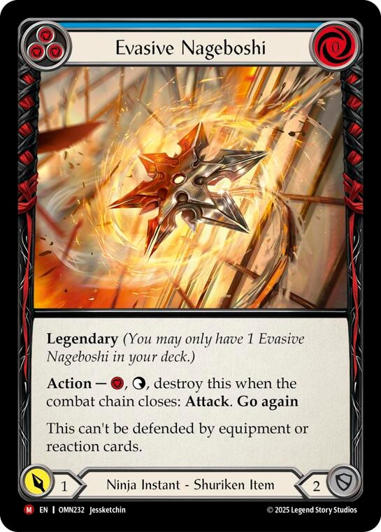 Image for Evasive Nageboshi (Blue) (OMN232) (Omens of the Third Age) (OMN) - Flesh and Blood TCG
