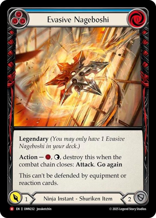Image for Evasive Nageboshi (Blue) (OMN232) (Omens of the Third Age) (OMN) - Flesh and Blood TCG