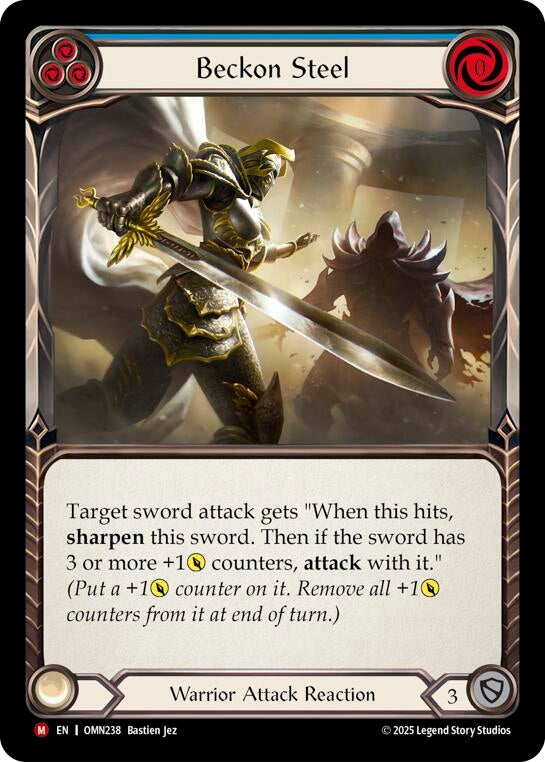 Image for Beckon Steel (Blue) (OMN238) (Omens of the Third Age) (OMN) - Flesh and Blood TCG