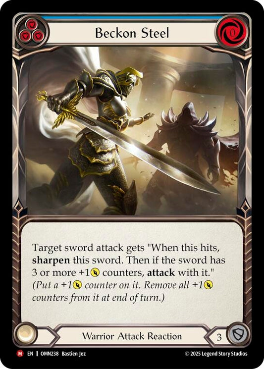 Image for Beckon Steel (Blue) (OMN238) (Omens of the Third Age) (OMN) - Flesh and Blood TCG
