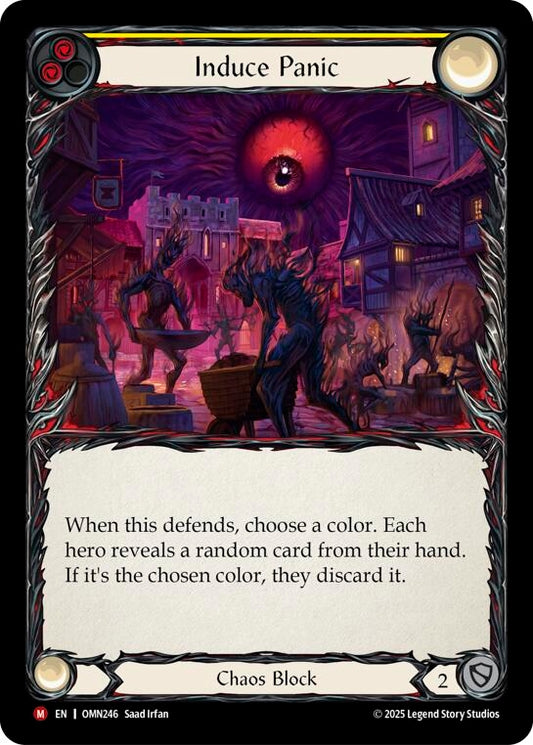 Image for Induce Panic (Yellow) (OMN246) (Omens of the Third Age) (OMN) - Flesh and Blood TCG