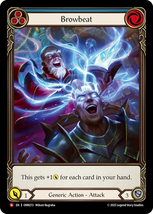Image for Browbeat (Blue) (Extended Art) (OMN213) (Omens of the Third Age) (OMN) - Flesh and Blood TCG