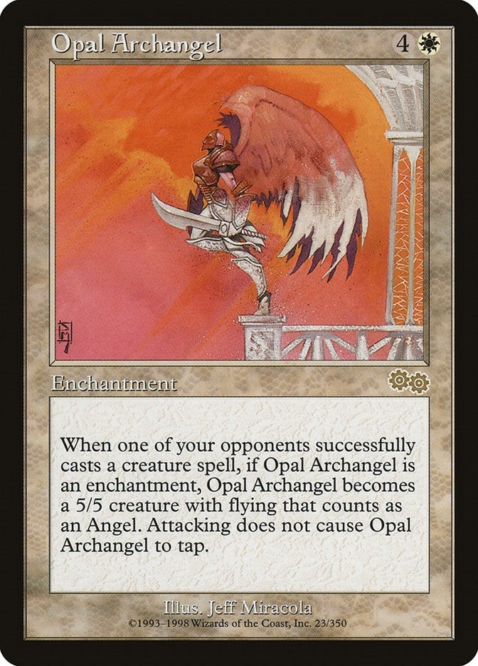 Image for Opal Archangel (23) (Urza's Saga) - Magic: The Gathering