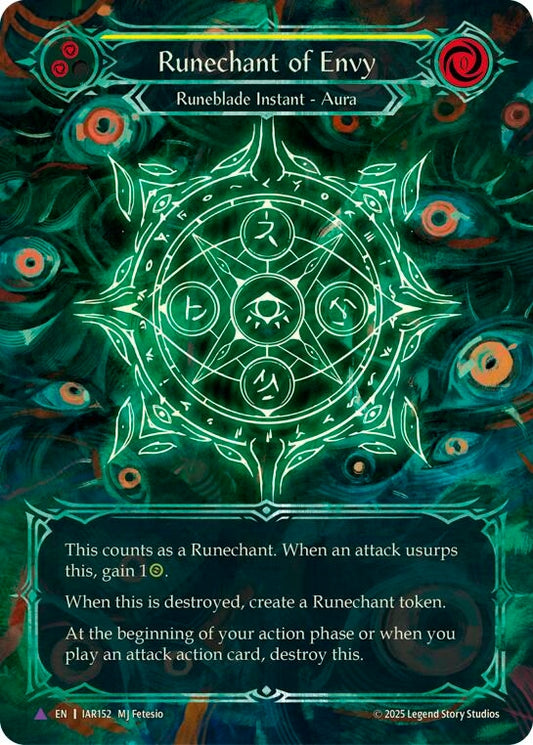 Image for Runechant of Envy (Yellow)(Marvel) (IAR152-MV) (Omens of the Third Age) (OMN) - Flesh and Blood TCG