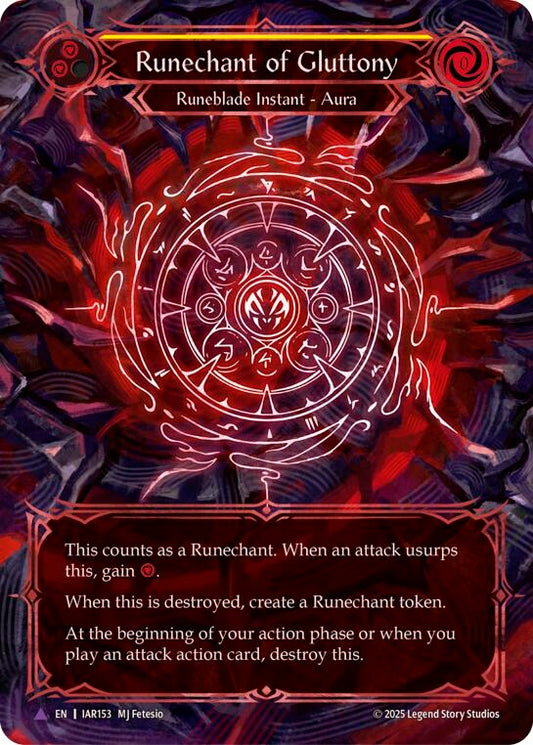 Image for Runechant of Gluttony (Yellow)(Marvel) (IAR153-MV) (Omens of the Third Age) (OMN) - Flesh and Blood TCG