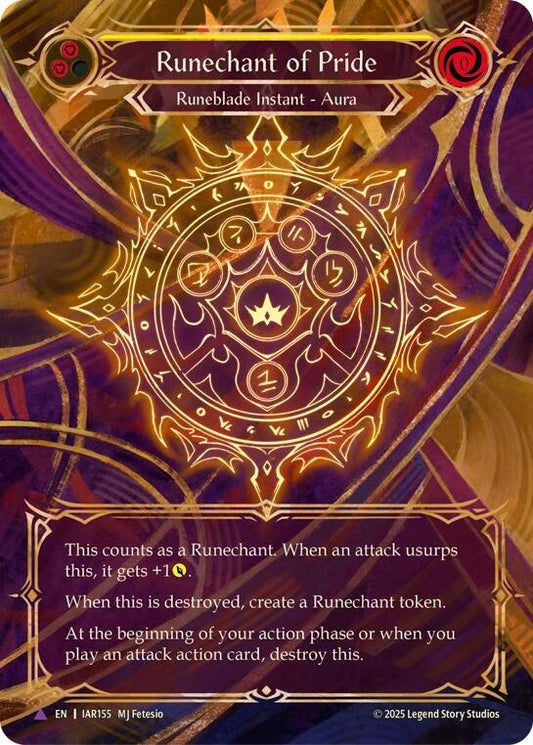 Image for Runechant of Pride (Yellow)(Marvel) (IAR155-MV) (Omens of the Third Age) (OMN) - Flesh and Blood TCG