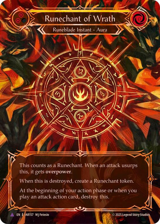 Image for Runechant of Wrath (Yellow)(Marvel) (IAR157-MV) (Omens of the Third Age) (OMN) - Flesh and Blood TCG