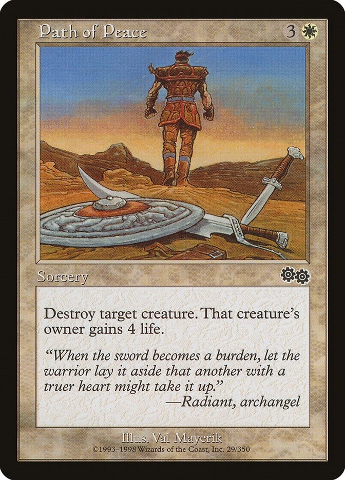Image for Path of Peace (29) (Urza's Saga) - Magic: The Gathering