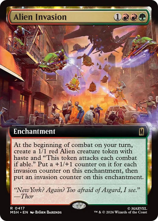 Image for Alien Invasion (Extended Art) (417) (Marvel Super Heroes) - Magic: The Gathering