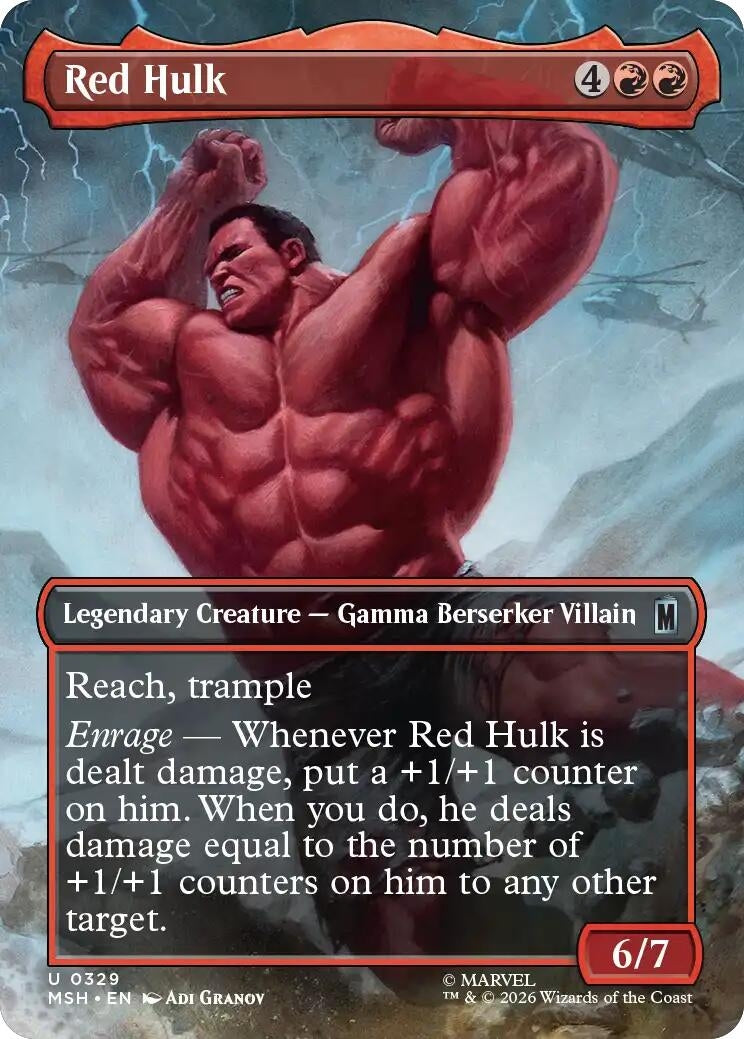 Image for Red Hulk (Borderless) (329) (Marvel Super Heroes) - Magic: The Gathering