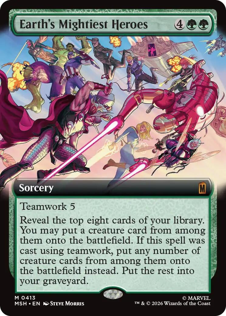 Image for Earth's Mightiest Heroes (Extended Art) (413) (Marvel Super Heroes) - Magic: The Gathering