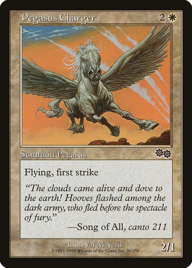 Image for Pegasus Charger (30) (Urza's Saga) - Magic: The Gathering