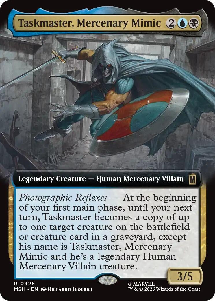 Image for Taskmaster, Mercenary Mimic (Extended Art) (425) (Marvel Super Heroes) - Magic: The Gathering