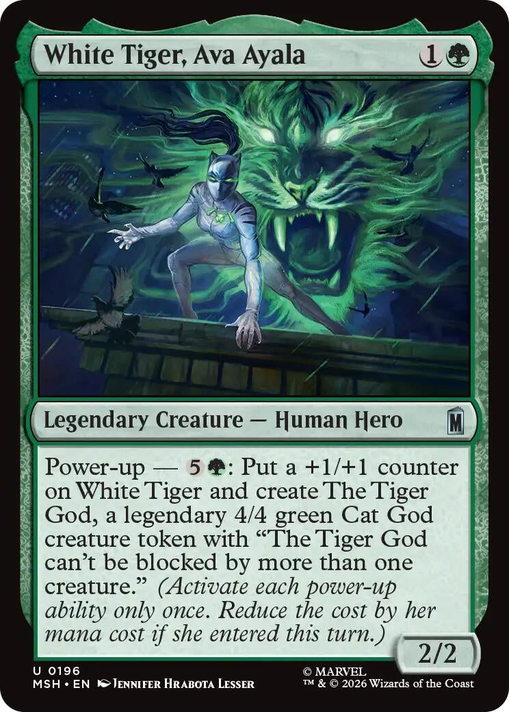 Image for White Tiger, Ava Ayala (196) (Marvel Super Heroes) - Magic: The Gathering