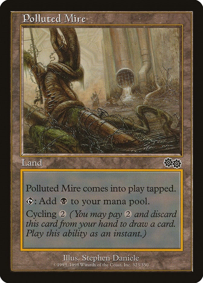 Image for Polluted Mire (323) (Urza's Saga) - Magic: The Gathering