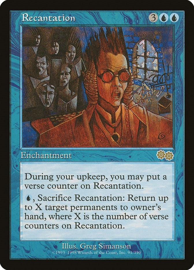 Image for Recantation (91) (Urza's Saga) - Magic: The Gathering