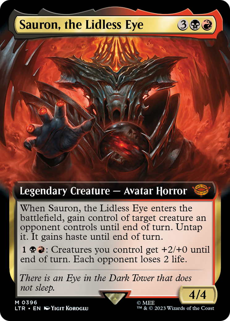Sauron, the Lidless Eye (Extended Art) (396) (LTR)