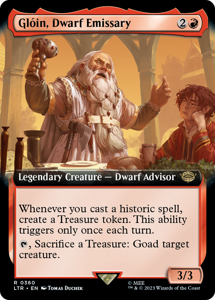 Gloin, Dwarf Emissary (Extended Art) (360) (LTR)