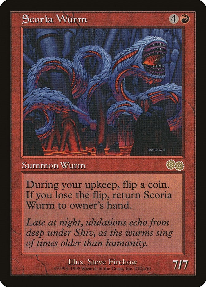 Image for Scoria Wurm (212) (Urza's Saga) - Magic: The Gathering