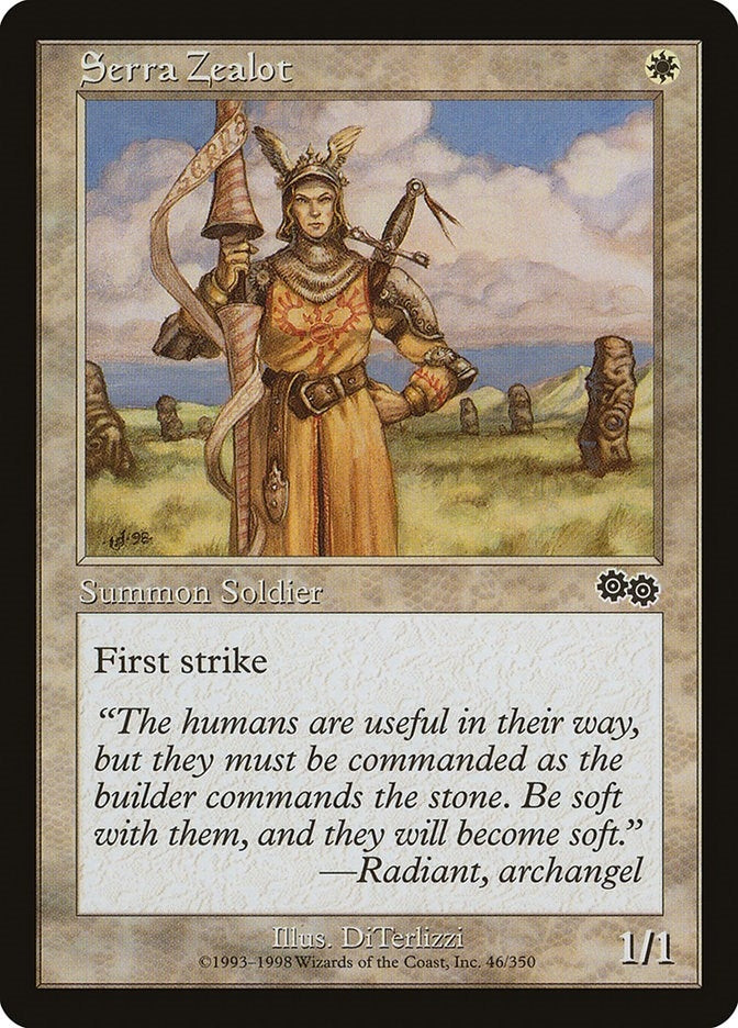 Image for Serra Zealot (46) (Urza's Saga) - Magic: The Gathering