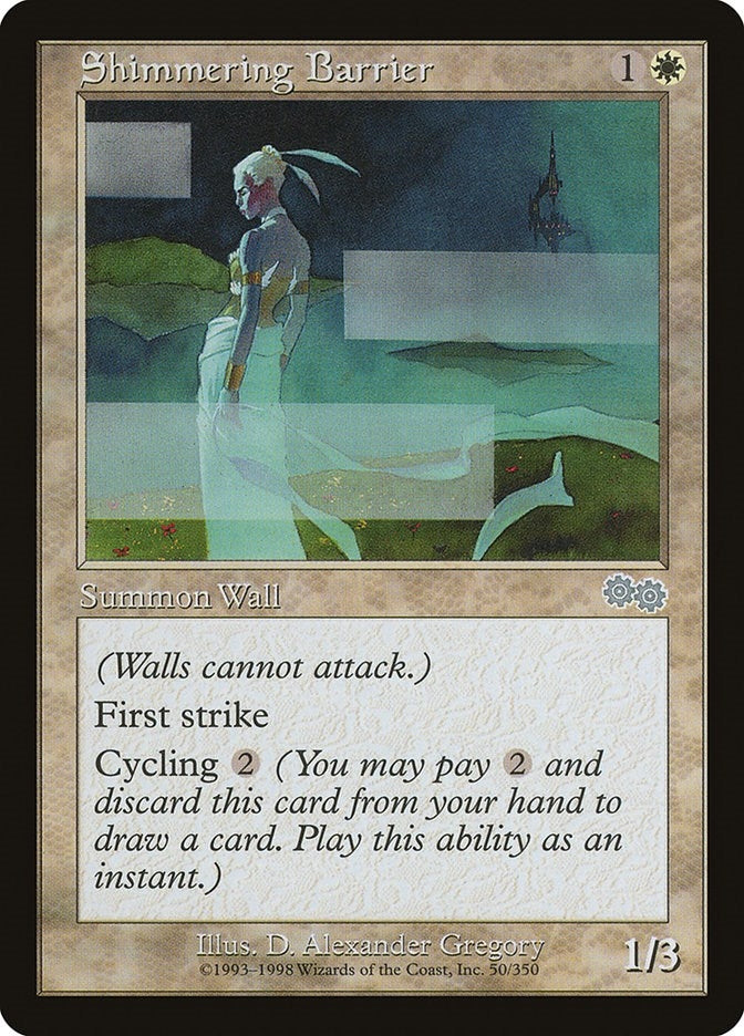 Image for Shimmering Barrier (50) (Urza's Saga) - Magic: The Gathering