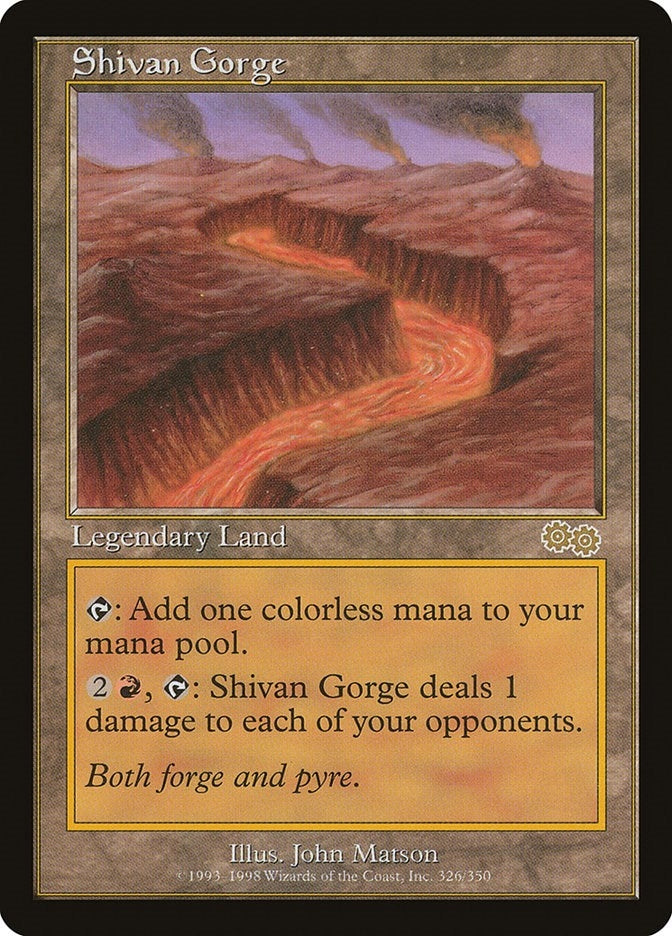 Image for Shivan Gorge (326) (Urza's Saga) - Magic: The Gathering