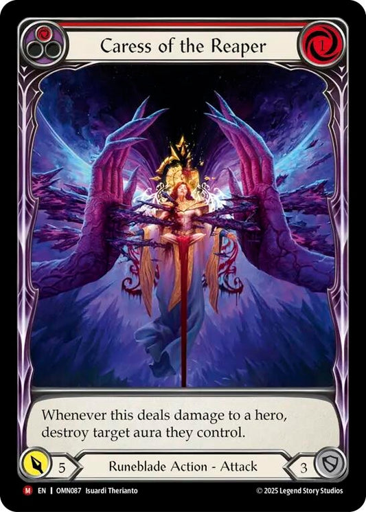 Image for Caress of the Reaper (Extended Art) (OMN087) (Omens of the Third Age) (OMN) - Flesh and Blood TCG
