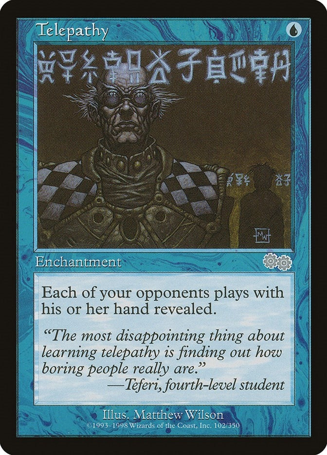 Image for Telepathy (102) (Urza's Saga) - Magic: The Gathering