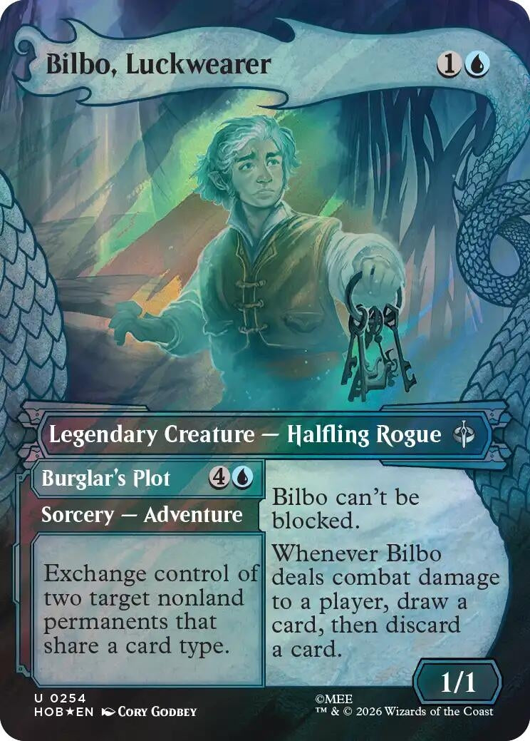 Image for Bilbo, Luckwearer (Showcase) (Surge Foil) (254) (The Hobbit) (HOB) - Magic: The Gathering