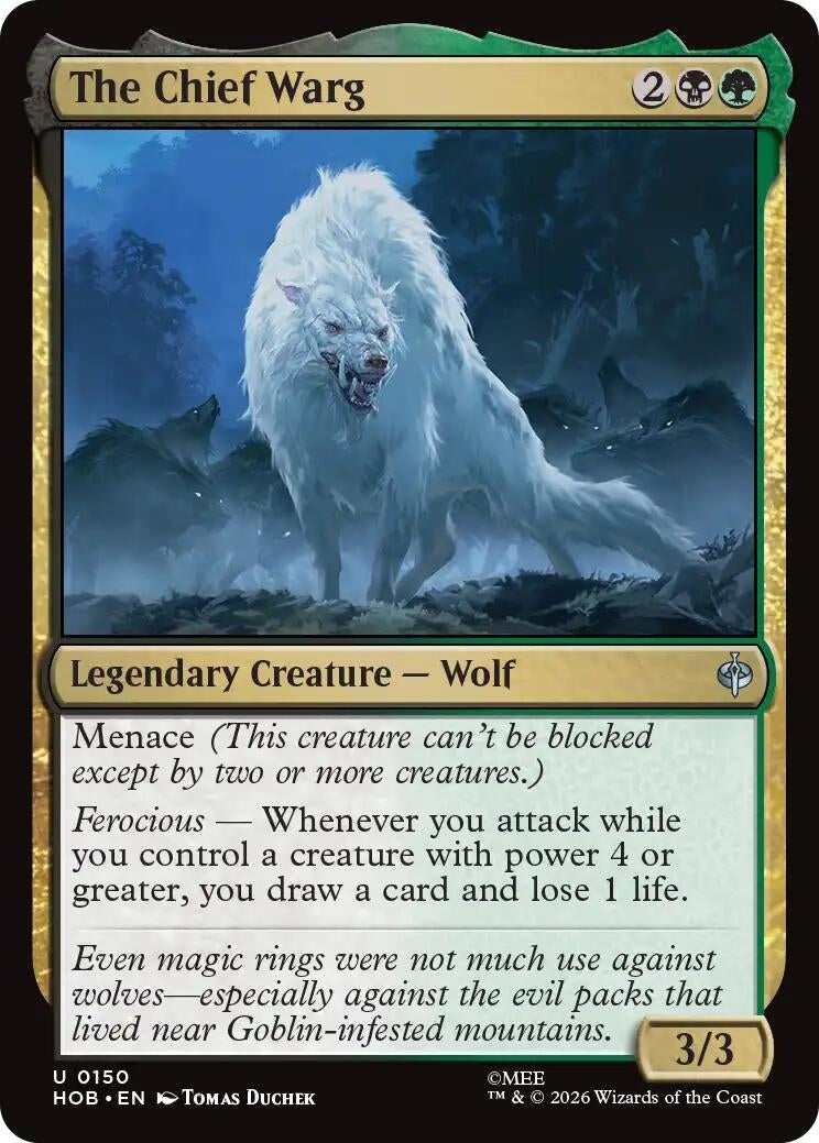 Image for The Chief Warg (150) (The Hobbit) (HOB) - Magic: The Gathering