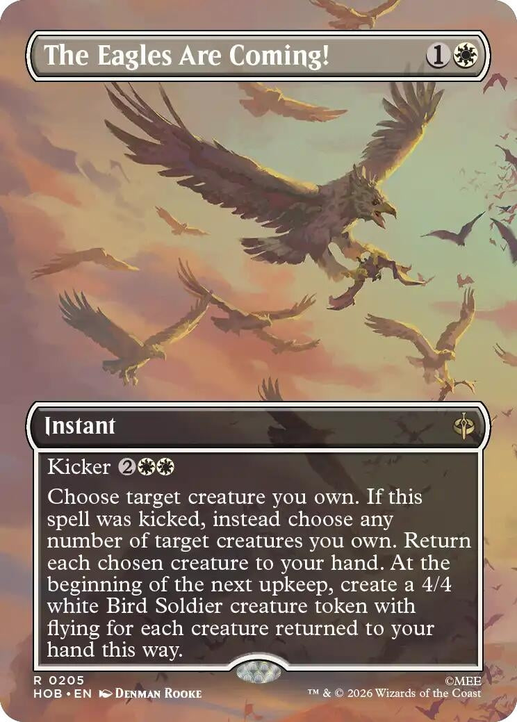 Image for The Eagles Are Coming! (Borderless) (205) (The Hobbit) (HOB) - Magic: The Gathering