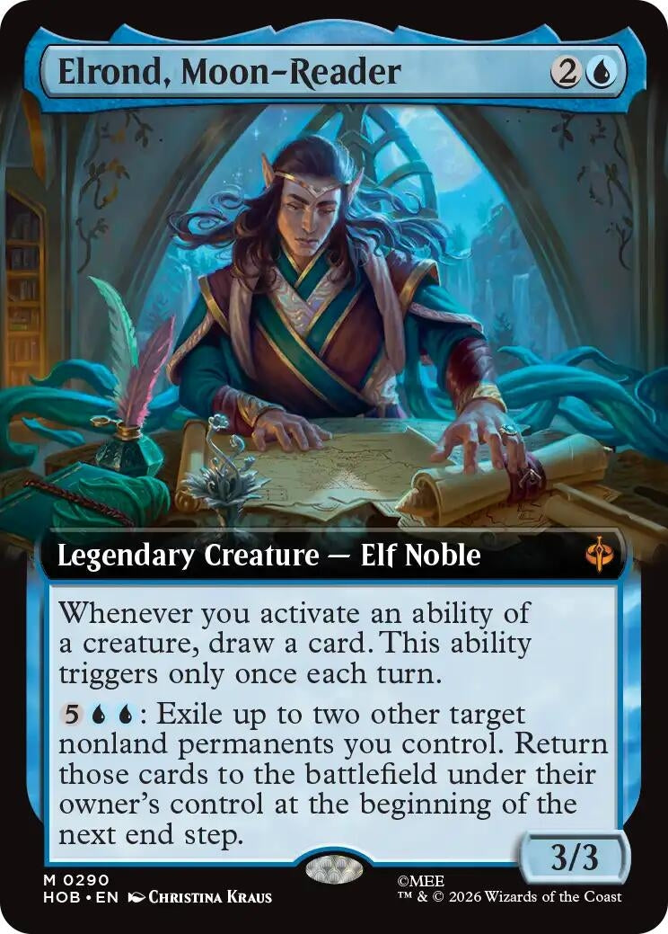 Image for Elrond, Moon-Reader (Extended Art) (290) (The Hobbit) (HOB) - Magic: The Gathering